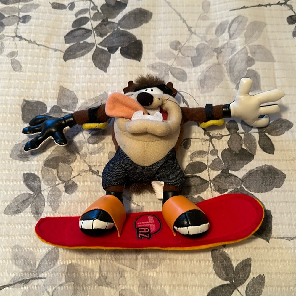 Looney Tunes Tasmanian Devil on a Skateboard Plush Toy
